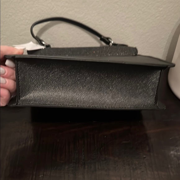 Aldo Black and Gray Satchel with Shimmering Finish - Picture 6 of 8